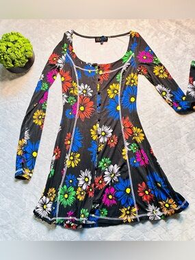 🌼 Y2K Grunge Floral Fairycore Babydoll Dress dELiA*s XXL Indie